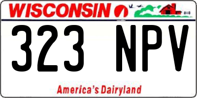 WI license plate 323NPV