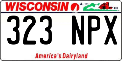 WI license plate 323NPX