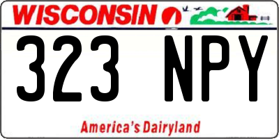 WI license plate 323NPY