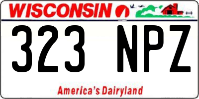 WI license plate 323NPZ