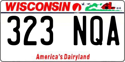 WI license plate 323NQA