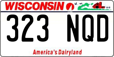WI license plate 323NQD