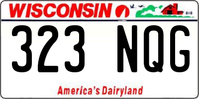 WI license plate 323NQG