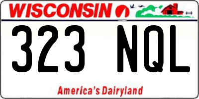 WI license plate 323NQL