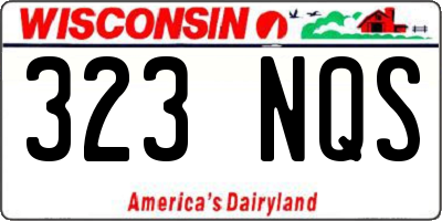 WI license plate 323NQS