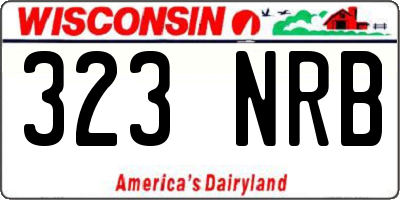 WI license plate 323NRB