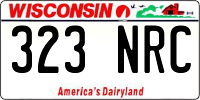 WI license plate 323NRC