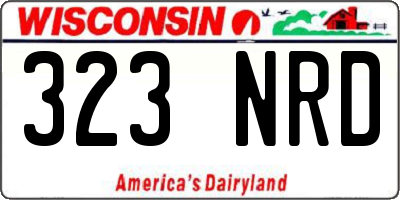 WI license plate 323NRD