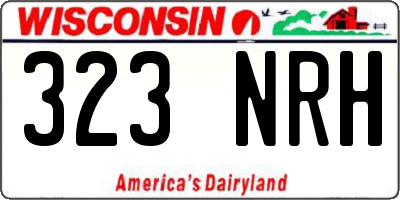 WI license plate 323NRH