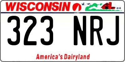 WI license plate 323NRJ