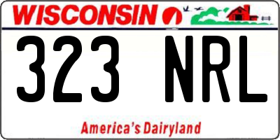 WI license plate 323NRL