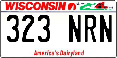 WI license plate 323NRN