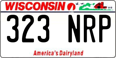 WI license plate 323NRP