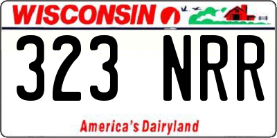 WI license plate 323NRR