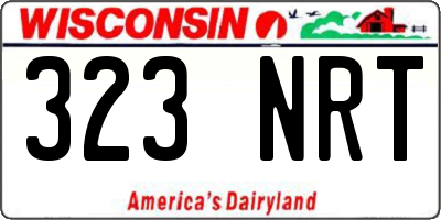 WI license plate 323NRT