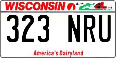 WI license plate 323NRU