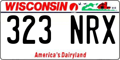 WI license plate 323NRX