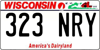 WI license plate 323NRY