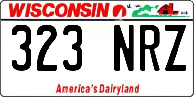 WI license plate 323NRZ