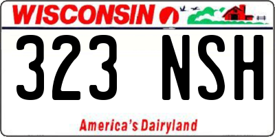 WI license plate 323NSH
