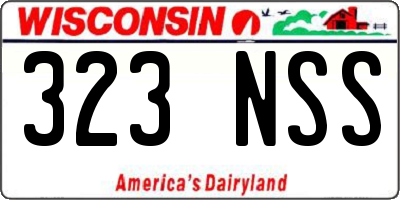 WI license plate 323NSS