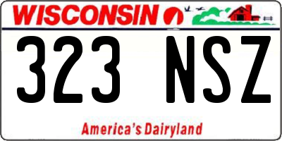 WI license plate 323NSZ