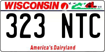 WI license plate 323NTC