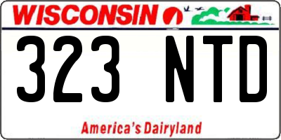 WI license plate 323NTD