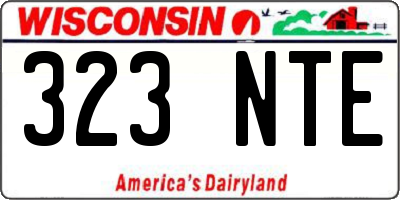 WI license plate 323NTE