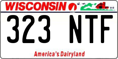 WI license plate 323NTF