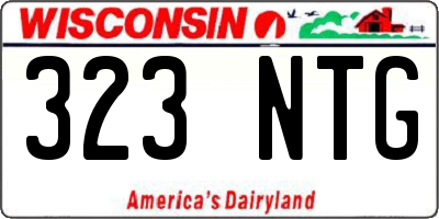 WI license plate 323NTG