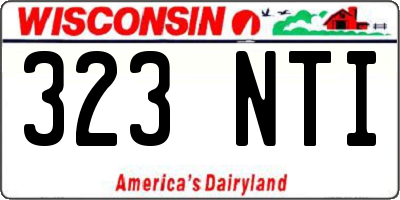 WI license plate 323NTI