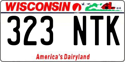 WI license plate 323NTK