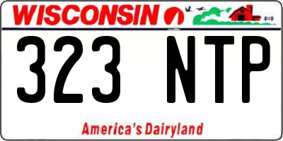 WI license plate 323NTP