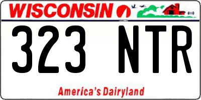 WI license plate 323NTR