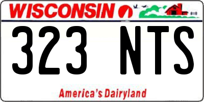 WI license plate 323NTS