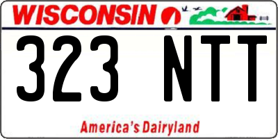 WI license plate 323NTT