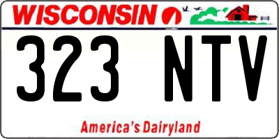 WI license plate 323NTV