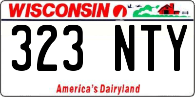 WI license plate 323NTY