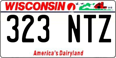 WI license plate 323NTZ