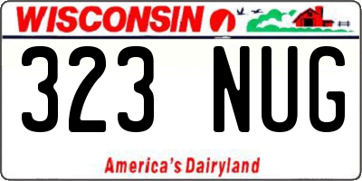 WI license plate 323NUG