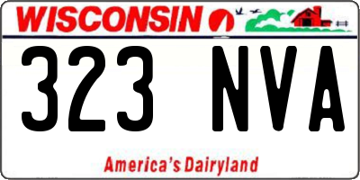 WI license plate 323NVA