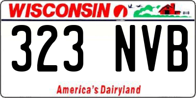 WI license plate 323NVB