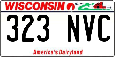 WI license plate 323NVC