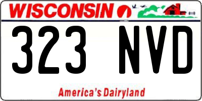 WI license plate 323NVD