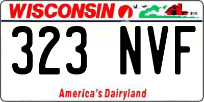 WI license plate 323NVF