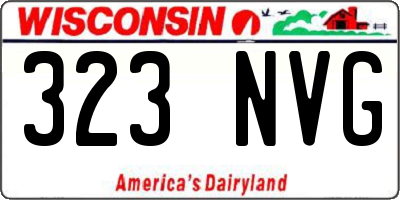 WI license plate 323NVG