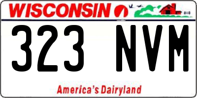 WI license plate 323NVM