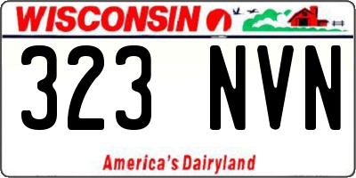 WI license plate 323NVN
