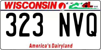 WI license plate 323NVQ
